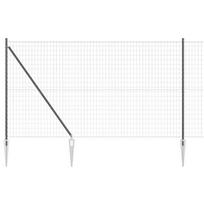 vidaXL Euro tvora su smeigėmis 10 x 1,6 m PVC dengtas plienas Pilka