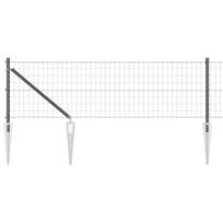 vidaXL Euro tvora su smeigėmis 25 x 0,4 m PVC dengtas plienas Pilka