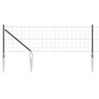 vidaXL Euro tvora su smeigėmis 50 x 0,6 m PVC dengtas plienas Pilka