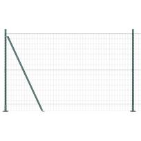 vidaXL Eurų tvora su betono baze 10 x 1,4 m PVC dengtas plienas Žalia