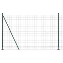 vidaXL Eurų tvora su betono baze 10 x 1,4 m PVC dengtas plienas Žalia