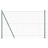 vidaXL Eurų tvora su betono baze 10 x 1,5 m PVC dengtas plienas Žalia