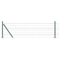 vidaXL Eurų tvora su betono baze 50 x 0,4 m PVC dengtas plienas Žalia
