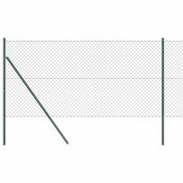 vidaXL Grandinės tvoros tvirtinimas 10 x 1,4 m PVC dengtas plienas