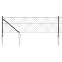 vidaXL Grandininė tvora su smaigaliais 25 x 0,4 m PVC dengtas plienas