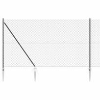 vidaXL Grandininė tvora su smaigaliais 25 x 1,6 m PVC dengtas plienas