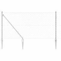 vidaXL Grandininė tvora su smaigaliais 10 x 1 m Galvanizuotas plienas