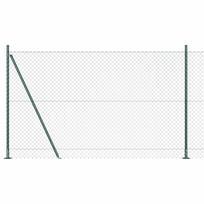 vidaXL Grandininė tvora su betono baze 10 x 1,4 m PVC dengtas plienas