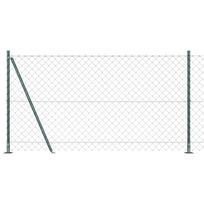 vidaXL Grandininė tvora su betono baze 10 x 1,2 m PVC dengtas plienas