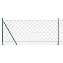 vidaXL Grandininė tvora su betono baze 25 x 0,8 m PVC dengtas plienas