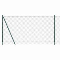 vidaXL Grandininė tvora su betono baze 25 x 1,2 m PVC dengtas plienas