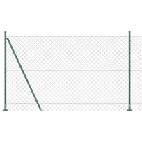 vidaXL Grandininė tvora su betono baze 1,5 x 25 m PVC dengtas plienas
