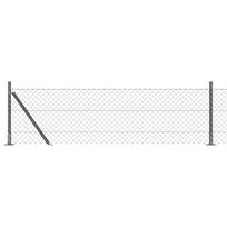 vidaXL Grandininė tvora su betono baze 10 x 0,4 m PVC dengtas plienas