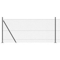vidaXL Grandininė tvora su betono baze 10 x 1 m PVC dengtas plienas