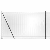 vidaXL Grandininė tvora su betono baze 10 x 1,5 m PVC dengtas plienas
