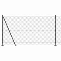 vidaXL Grandininė tvora su betono baze 10 x 1,2 m PVC dengtas plienas