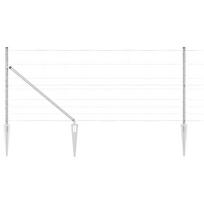vidaXL Suvirintas vielinis tvoras su smailiais galais 100 x 1 m