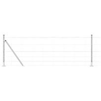 vidaXL Suvirinta vielos tvora su betono baze 100 x 0,8 m