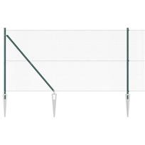 vidaXL Suvirintas vielinis tvoras su smailiais galais 10 x 1,2 m Žalia