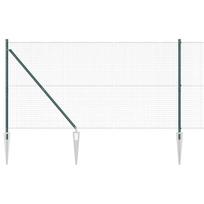 vidaXL Suvirintas vielinis tvoras su smailiais galais 10 x 1,2 m Žalia