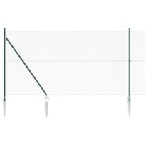 vidaXL Suvirintas vielinis tvoras su smailiais galais 10 x 1,4 m Žalia