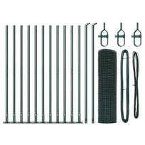 vidaXL Suvirinta vielos tvora su betono baze 25 x 0,6 m Žalia