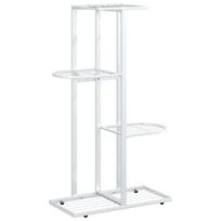 vidaXL Stovas augalams, 4 lentynos, baltas, 43x22x76cm, metalas