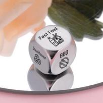 Food Dice Personalized Custom Decision Dice Engraved Sushi Bbq Burgers Prediction Decision What To Eat Idea Valentines Day Gift gray