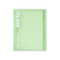 Refillable B5 Size Format Loose Leaf Planner Notebook with Clear PP Cover Reinforced Binding Great for School Office žalia