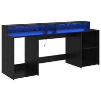 vidaXL Stalas Black Oak 200 x 55 x 91 cm Apdirbta mediena