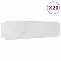 vidaXL Vejos borteliai 20 vnt. 100 x 25 x 0,07 cm Sidabrinė