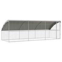 vidaXL Šunų narvas 3 vnt. Sidabro 6 x 2 x 2 m Galvanizuotas plienas