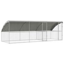 vidaXL Šunų narvas 3 vnt. Sidabro 6 x 2 x 2 m Galvanizuotas plienas