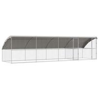 vidaXL Šunų narvas 4 vnt. Sidabro 8 x 2 x 2 m Galvanizuotas plienas
