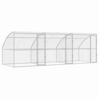 vidaXL Šunų narvas 3 vnt. Sidabrinė 6 x 2 x 2 m Galvanizuotas plienas