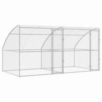 vidaXL Šunų narvas 2 vnt. Sidabrinė 4 x 2 x 2 m Galvanizuotas plienas