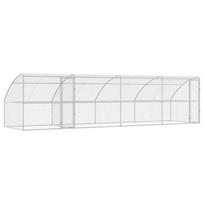 vidaXL Šunų narvas 4 vnt. Sidabrinė 8 x 2 x 2 m Galvanizuotas plienas