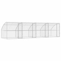 vidaXL Šunų narvas 4 vnt. Sidabrinė 8 x 2 x 2 m Galvanizuotas plienas