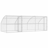 vidaXL Šunų narvas 3 vnt. Sidabrinė 6 x 2 x 2 m Galvanizuotas plienas