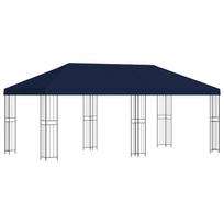 vidaXL Sodo Paviljonas 6 x 3 m Mėlyna Poliesteris ir plienas 190 gsm