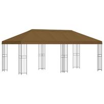 vidaXL Sodo Paviljonas 6 x 3 m Taupe Poliesteris ir plienas 190 gsm
