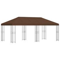 vidaXL Sodo Paviljonas 6 x 3 m Ruda Poliesteris ir plienas 190 gsm