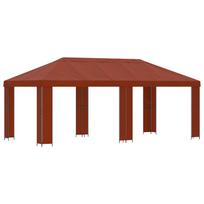 vidaXL Sodo Paviljonas 6 x 3 m Terakotos Poliesteris ir plienas