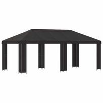 vidaXL Sodo Paviljonas 6 x 3 m Antracito Poliesteris ir plienas