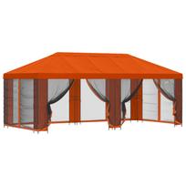 vidaXL Sodo pavėsinė su šoninėmis sienelėmis 6 x 3 m Oranžinė