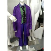Dark Knight Joker Heath Ledger Kidsren's Cosplay Costume Halloween Costume Kidsren's Clown Cosplay Costume A1043 Purple Simplified Version Complete Set XL gray