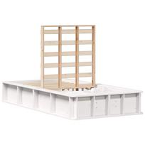 vidaXL Lovos rėmas Balta 80 x 200 cm Kietos pušies mediena