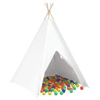 vidaXL Teepee palapinė Balta 120 x 120 x 150 cm Audinys ir plastikas