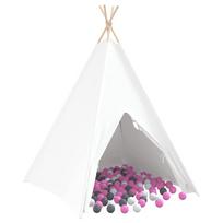 vidaXL Teepee palapinė Balta 120 x 120 x 150 cm Audinys ir plastikas