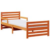vidaXL Lovos rėmas su išsiplėčiančiu čiužiniu Ruda 80 x 200 cm